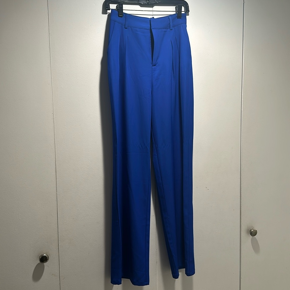Wide leg, royal blue pants, size small
